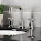 Kingston Brass KS142RKXPN Widespread Bathroom Faucet with Push Pop-Up, Polished Nickel KS142RKXPN - alternate 3